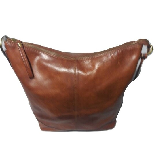 DIBA True Leather Shoulder Bag Chestnut Brown Medium Size Handbag - Picture 5 of 8